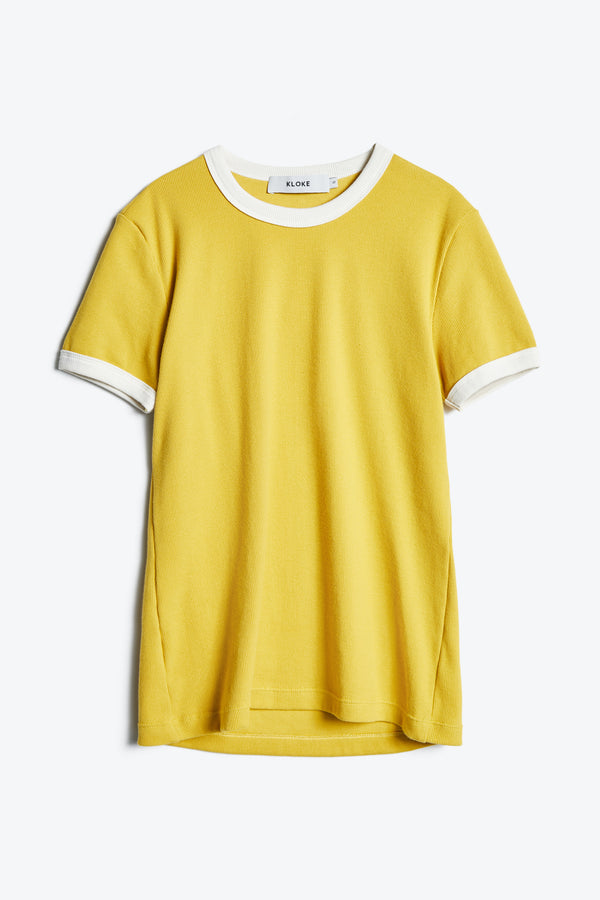 Veil Ringer Tee Gold/Ecru Bind