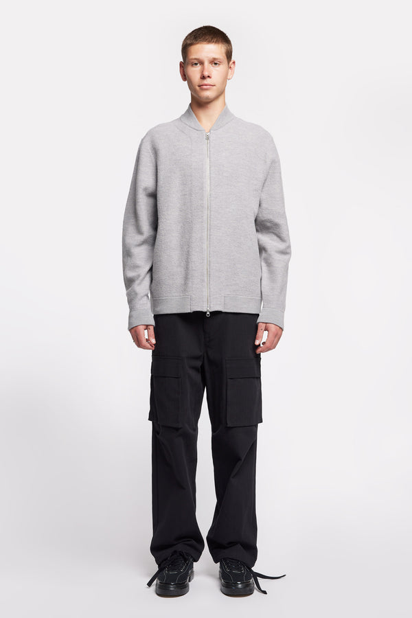 Transition Merino Zip Up Soft Grey