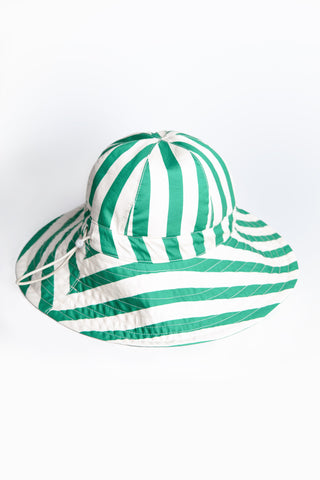 Bounty Sunhat Green/Ecru Stripe