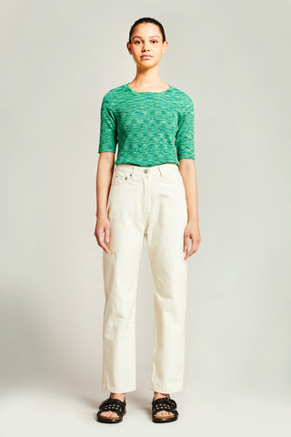 Change Rib Top Green Space Dye