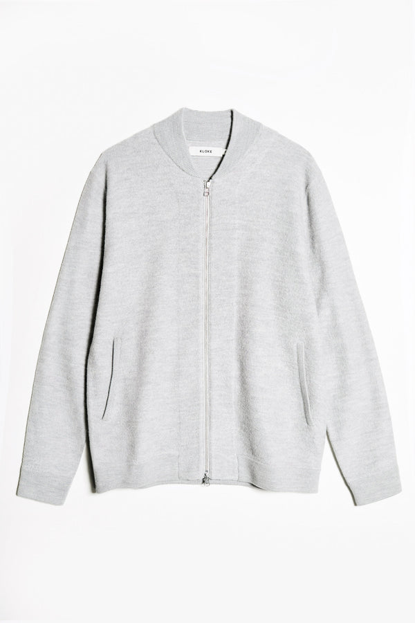 Transition Merino Zip Up Soft Grey