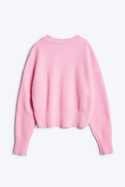 Conceal Crop Knit Sweater Pink