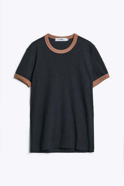 Veil Ringer Tee Black/Coco Bind