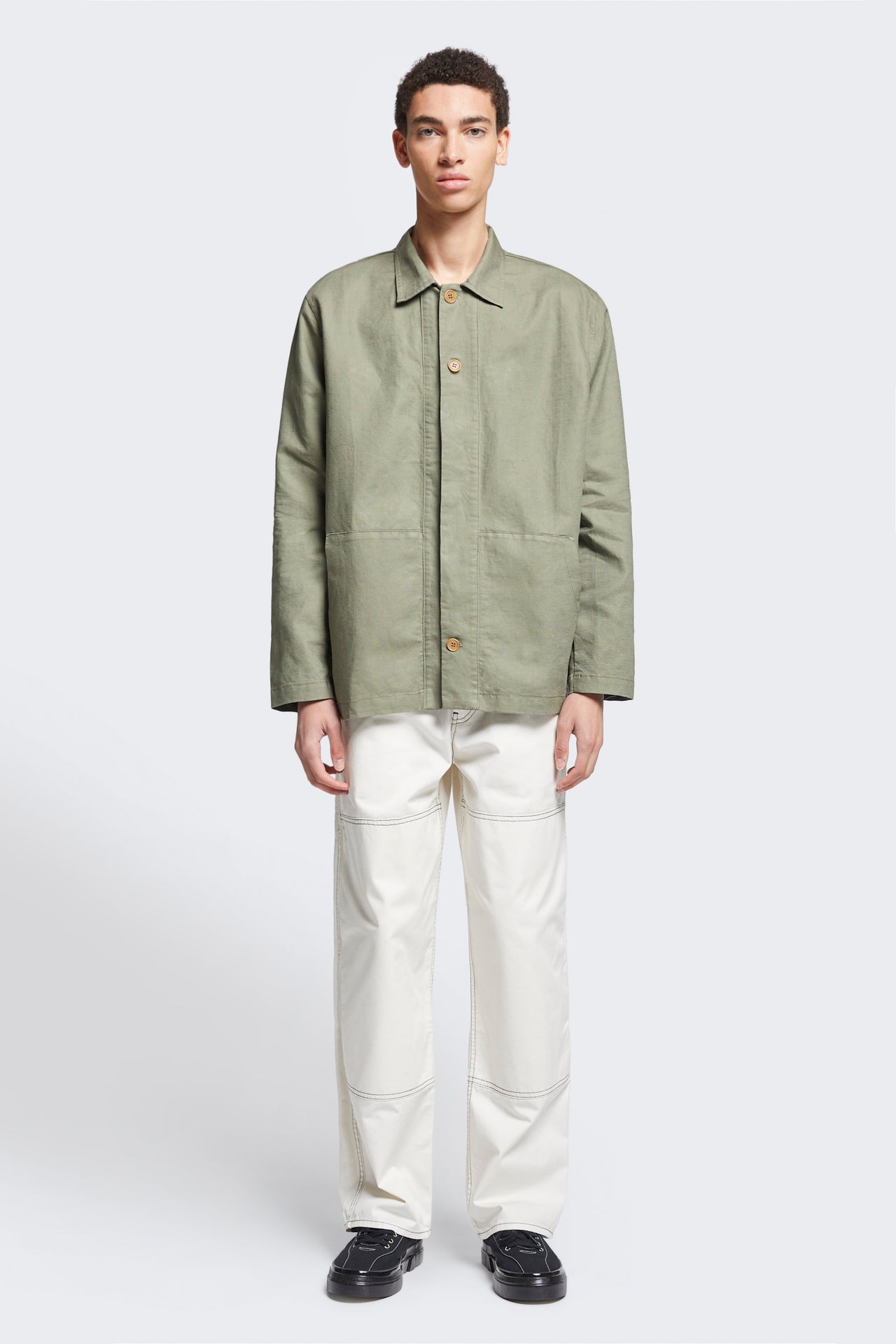 Green button up on sale jacket