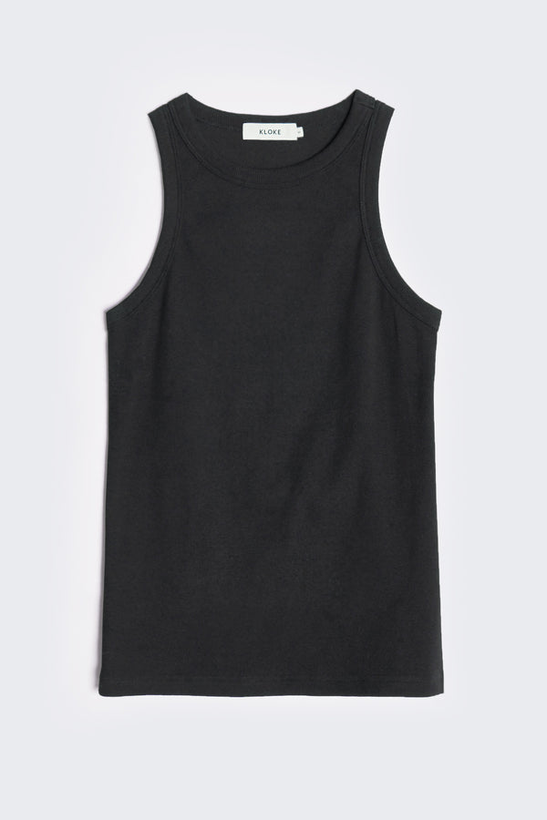 Flux Racer Back Tank Black