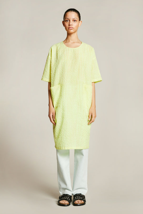 Matter Cutout Dress Fluro Check