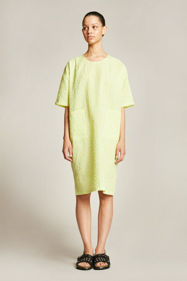 Matter Cutout Dress Fluro Check