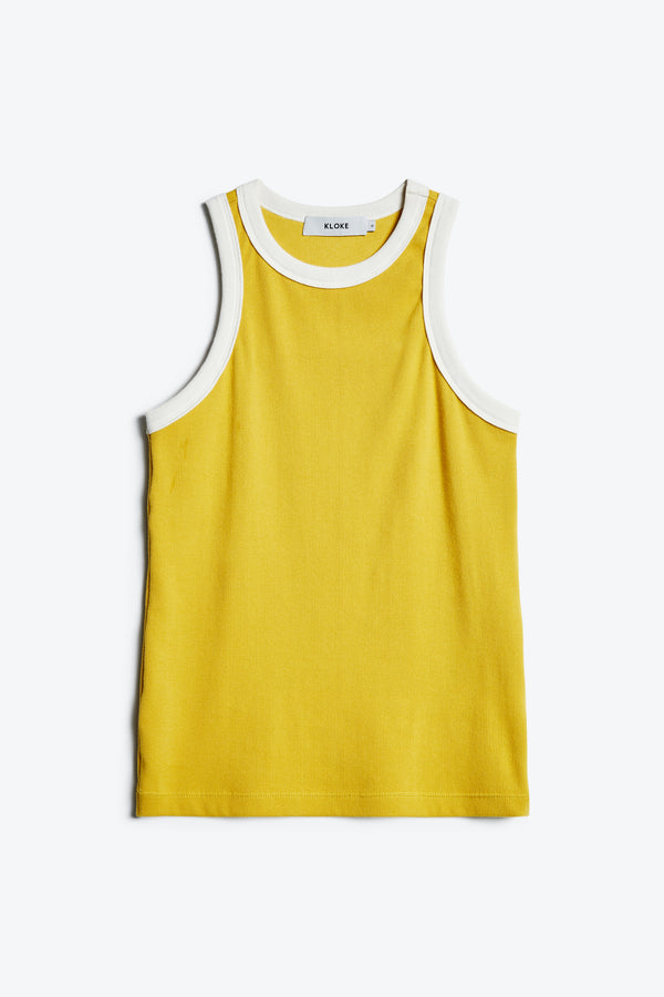 Bind Flux Racer Back Tank Gold/Ecru Bind